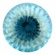 Royal Blue Big Daisy Glass Cabinet Knob